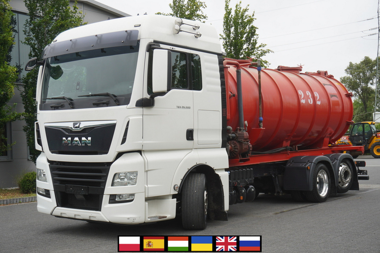 MAN TGX 26.500 / NEW Stal Septic barrel 13000 l / steering 3rd axle - Tartályos teherautó: 1 kép. MAN TGX 26.500 / NEW Stal Septic barrel 13000 l / steering 3rd axle - Tartályos teherautó: 1 kép.