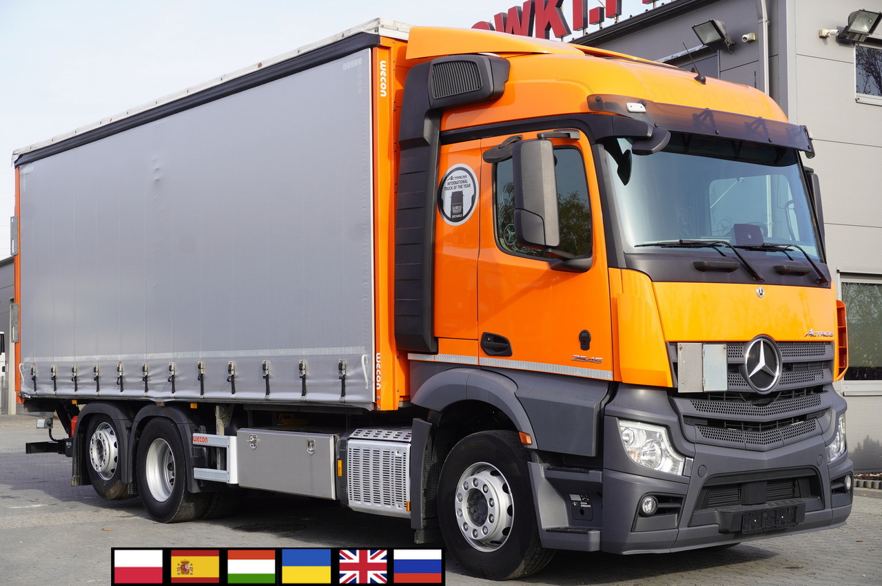 MERCEDES-BENZ Actros 2545 6×2 MP5 / FULL ADR / Curtainsider 17 EPAL - Ponyvás teherautó: 1 kép. MERCEDES-BENZ Actros 2545 6×2 MP5 / FULL ADR / Curtainsider 17 EPAL - Ponyvás teherautó: 1 kép.
