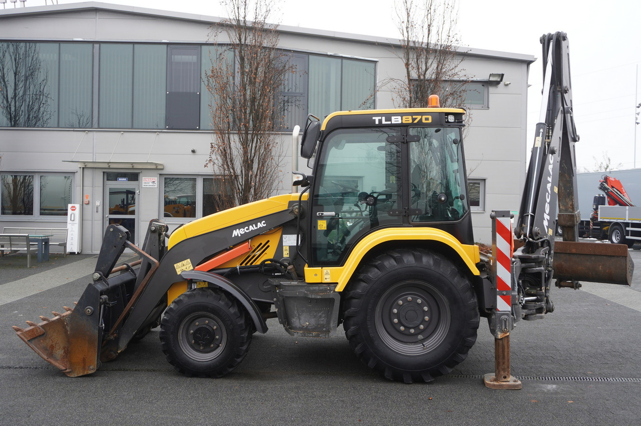 Mecalac TLB870 backhoe loader / 1990 MTH! / joysticks - Kotrórakodó: 3 kép. Mecalac TLB870 backhoe loader / 1990 MTH! / joysticks - Kotrórakodó: 3 kép.