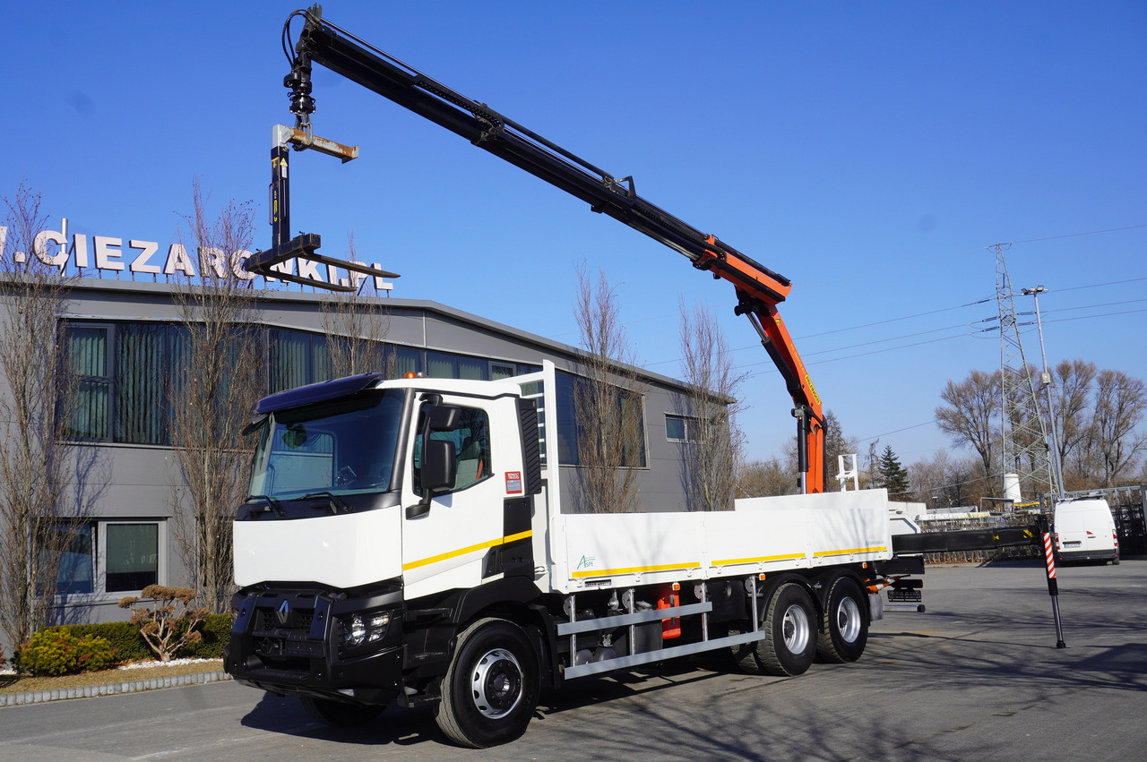 RENAULT C380 / 6x4 / HDS Palfinger PK 18002-EH 6000 kg - Darus autó: 1 kép. RENAULT C380 / 6x4 / HDS Palfinger PK 18002-EH 6000 kg - Darus autó: 1 kép.