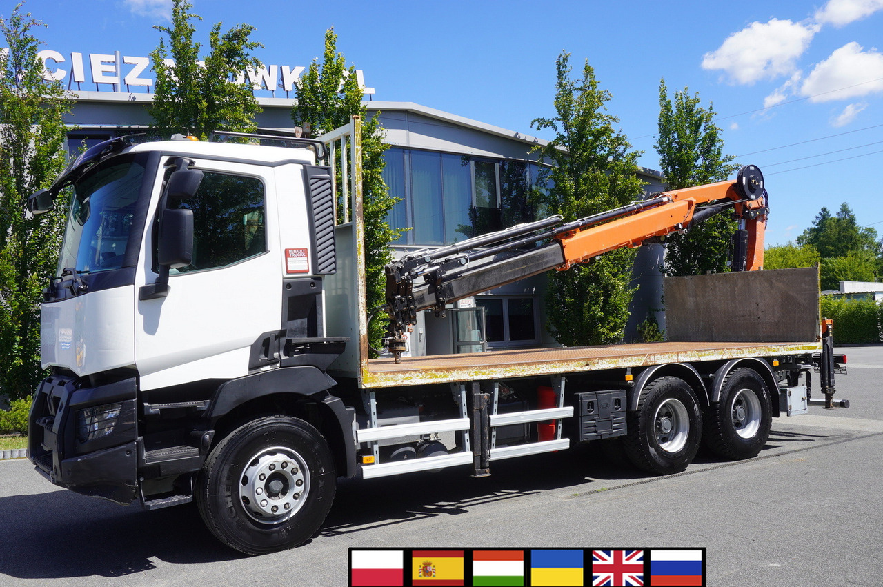 RENAULT C380 Comfort 6x4 / Atlas 6.1 T crane / range 12.3 m - Darus autó: 1 kép. RENAULT C380 Comfort 6x4 / Atlas 6.1 T crane / range 12.3 m - Darus autó: 1 kép.