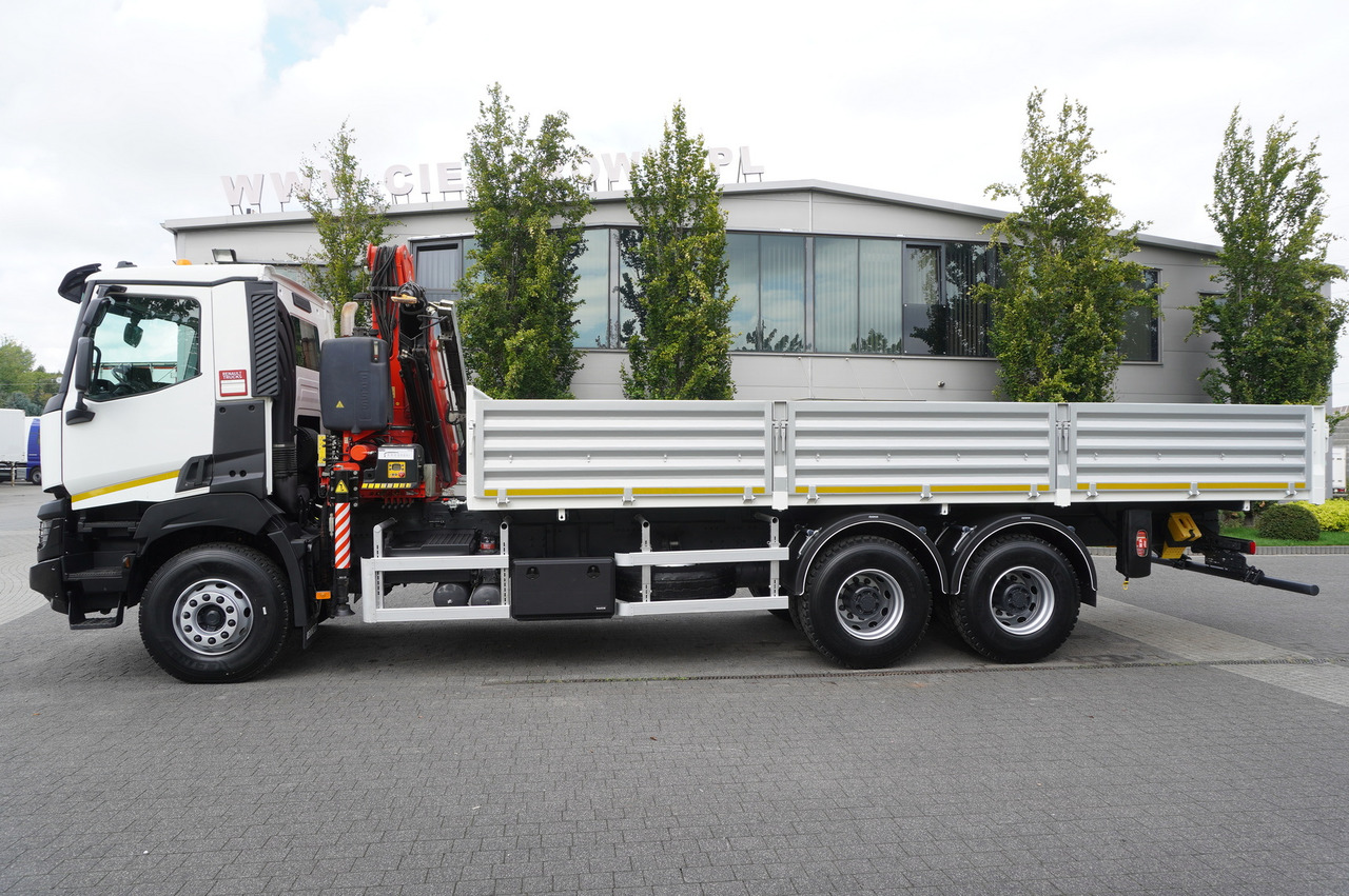 RENAULT K380 6×4 / FASSI F175 crane 7.85 t / 120 thousand km! / 2-sided tipper - Darus autó: 5 kép. RENAULT K380 6×4 / FASSI F175 crane 7.85 t / 120 thousand km! / 2-sided tipper - Darus autó: 5 kép.
