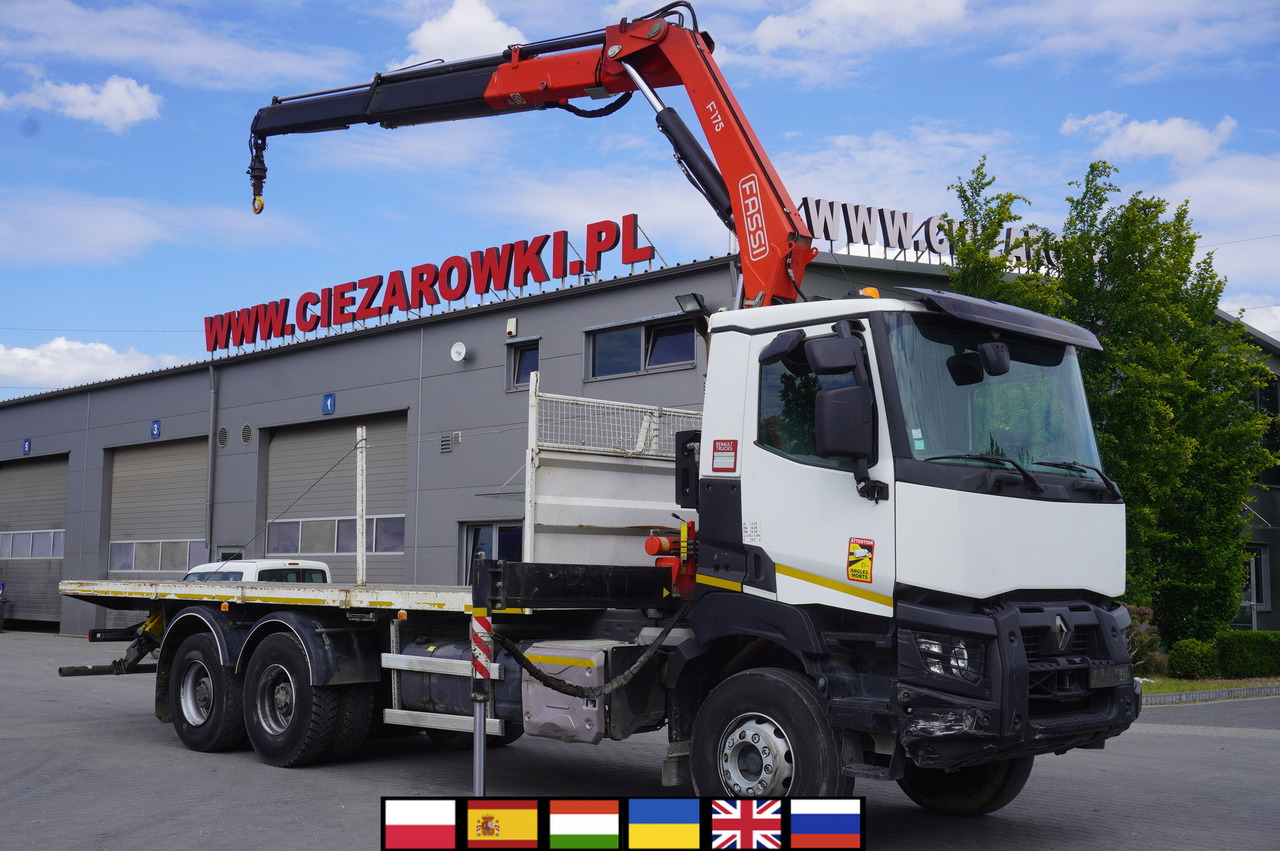 RENAULT K380 6x4 / FASSI F175 crane 7.85 t / 120 thousand km! - Darus autó: 3 kép. RENAULT K380 6x4 / FASSI F175 crane 7.85 t / 120 thousand km! - Darus autó: 3 kép.