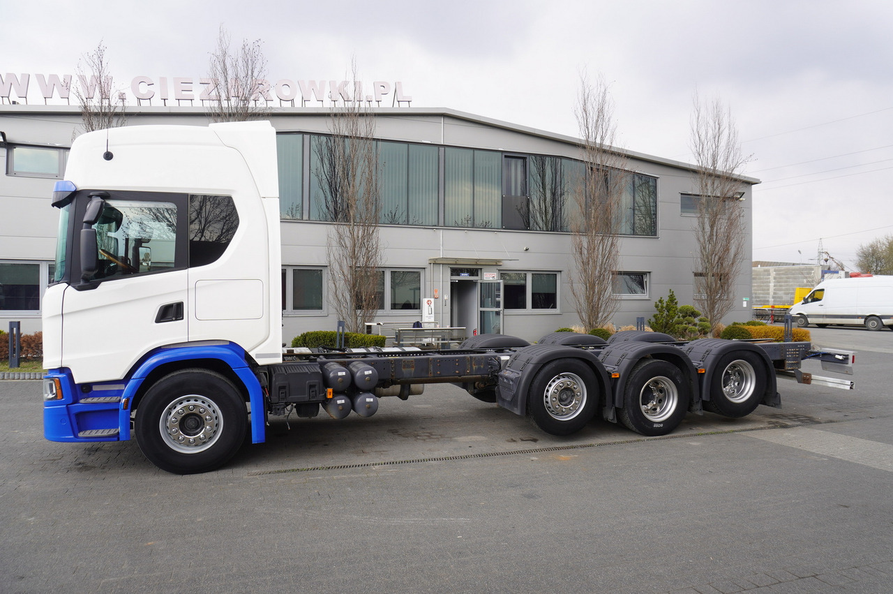 SCANIA G500 8x2 / 2nd axis steered / Chassis 8.35 m / 2021 - Alvaz teherautó: 3 kép. SCANIA G500 8x2 / 2nd axis steered / Chassis 8.35 m / 2021 - Alvaz teherautó: 3 kép.