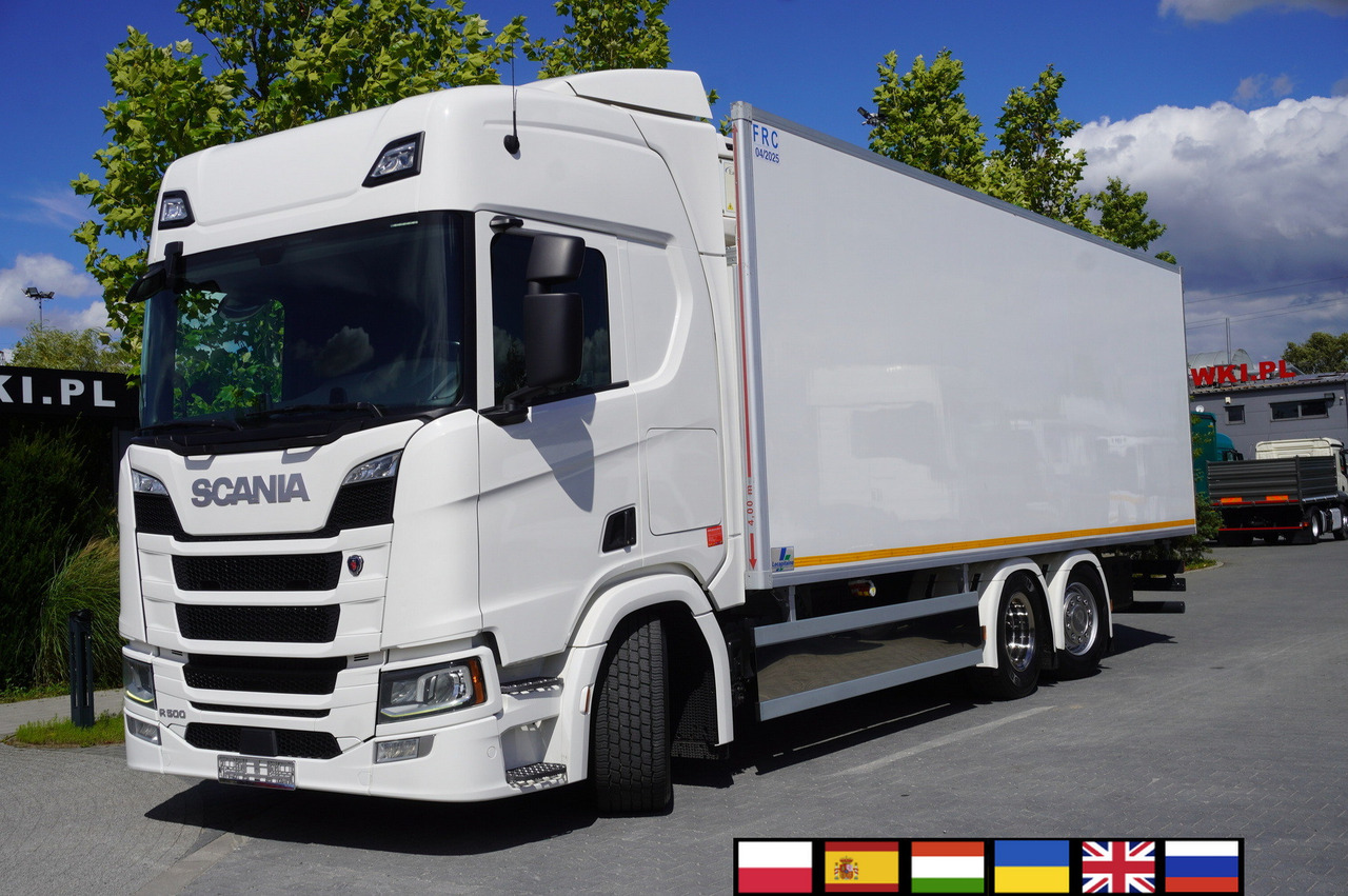 SCANIA R500 / Lecapitaine refrigerator 20 EPAL / Carrier Supra 950 / Steered 3rd axle - Hűtős teherautó: 1 kép. SCANIA R500 / Lecapitaine refrigerator 20 EPAL / Carrier Supra 950 / Steered 3rd axle - Hűtős teherautó: 1 kép.