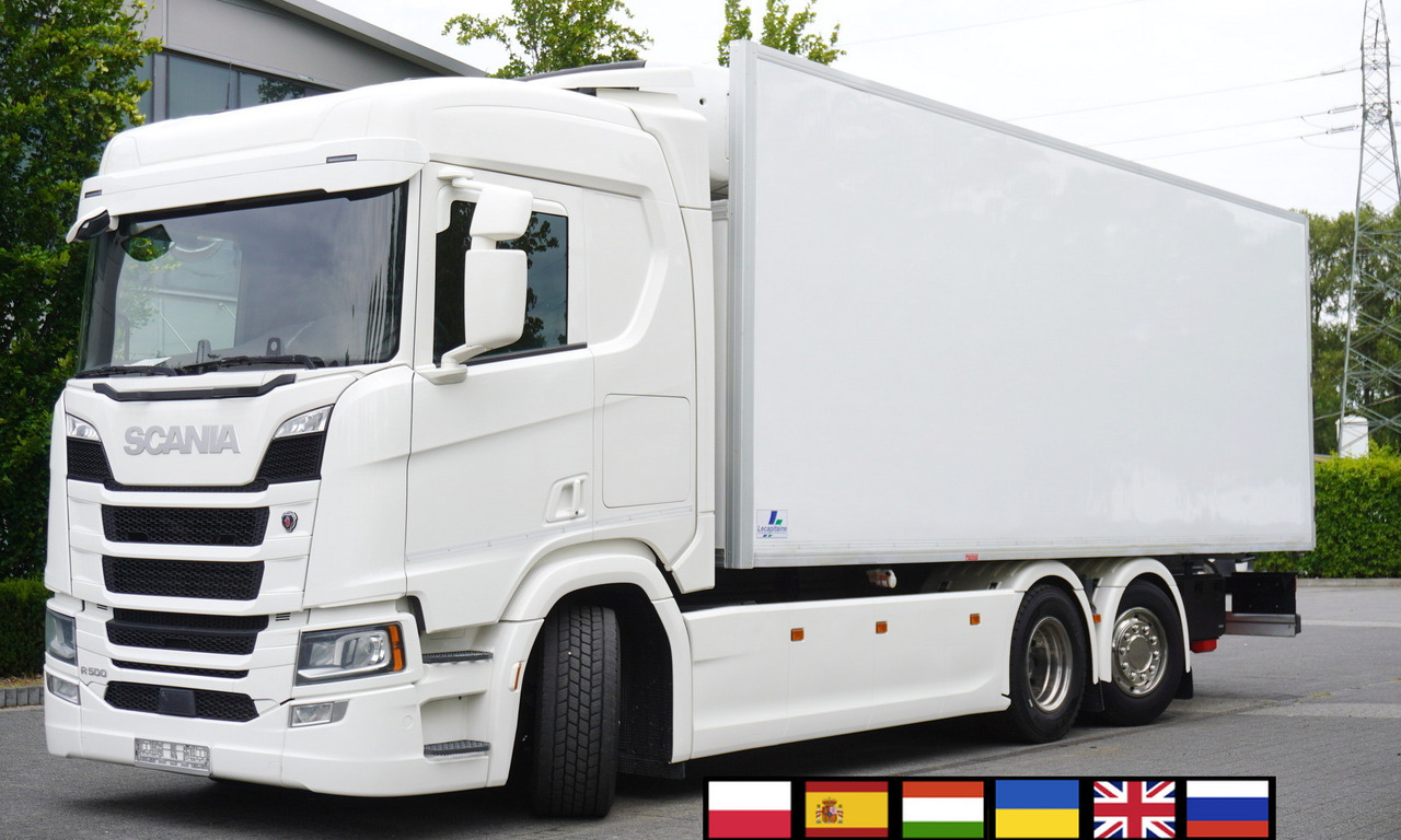 SCANIA R500 / Lecapitaine refrigerator / Carrier Supra 950 / steered 3rd axle - Hűtős teherautó: 1 kép. SCANIA R500 / Lecapitaine refrigerator / Carrier Supra 950 / steered 3rd axle - Hűtős teherautó: 1 kép.