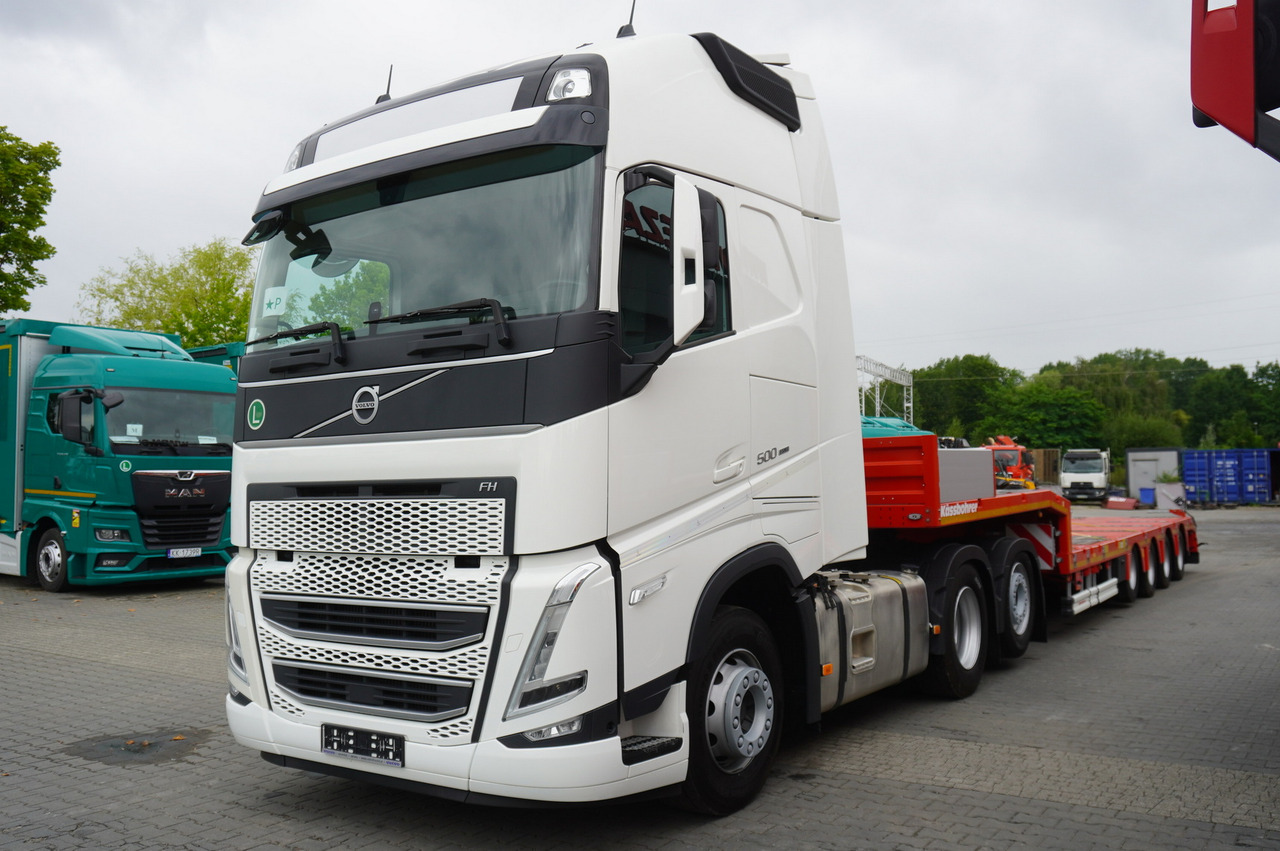 VOLVO FH 500 6 × 2 Globetrotter XL / 2023 / 114 thousand km / Brand-new low-loader Kässbohrer LB3E semi-trailer - Autószállító teherautó: 5 kép. VOLVO FH 500 6 × 2 Globetrotter XL / 2023 / 114 thousand km / Brand-new low-loader Kässbohrer LB3E semi-trailer - Autószállító teherautó: 5 kép.