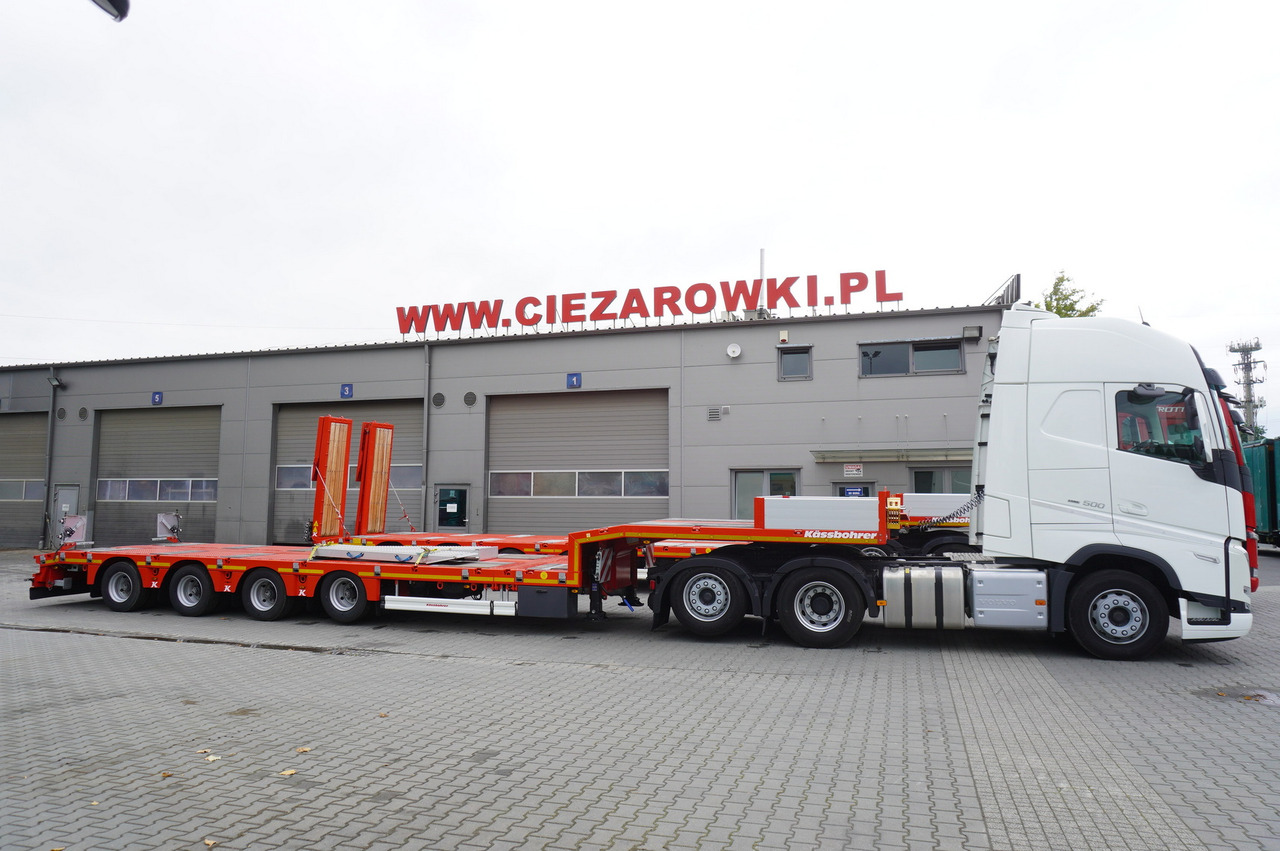 VOLVO FH 500 6 × 2 Globetrotter XL / 2023 / 114 thousand km / Brand-new low-loader Kässbohrer LB3E semi-trailer - Autószállító teherautó: 2 kép. VOLVO FH 500 6 × 2 Globetrotter XL / 2023 / 114 thousand km / Brand-new low-loader Kässbohrer LB3E semi-trailer - Autószállító teherautó: 2 kép.