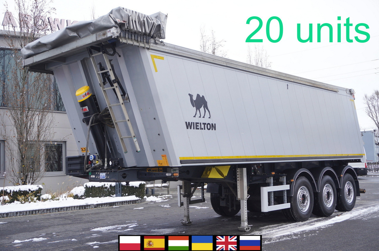 WIELTON NW-3 / weight 6.2 t / capacity 38m3 / Electrically folded roof / Teflon / 20 units, 2022 - Félpótkocsi billenőplatós: 1 kép. WIELTON NW-3 / weight 6.2 t / capacity 38m3 / Electrically folded roof / Teflon / 20 units, 2022 - Félpótkocsi billenőplatós: 1 kép.