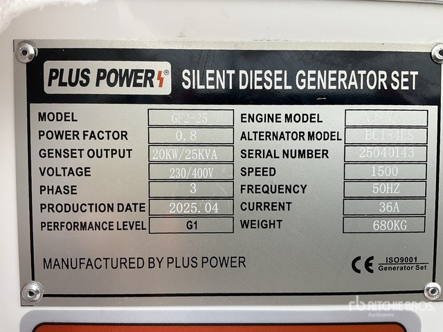 2025 Plus Power GF2-30 30 kVA (Unused) Generator Set - Áramfejlesztő: 2 kép. 2025 Plus Power GF2-30 30 kVA (Unused) Generator Set - Áramfejlesztő: 2 kép.