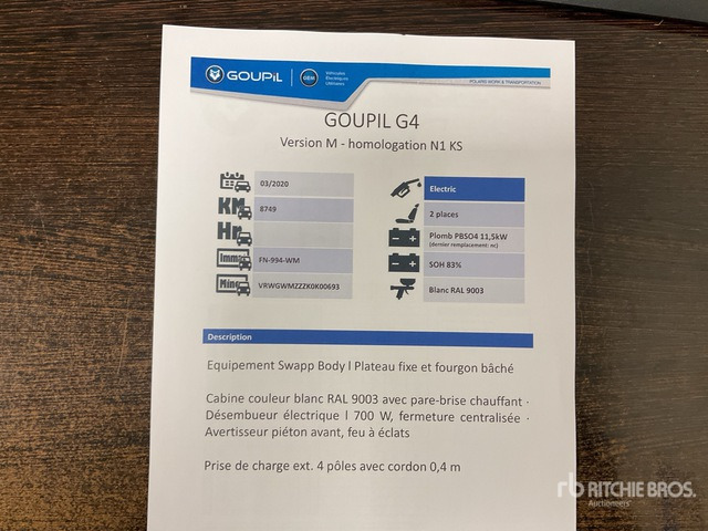 2020 Goupil G4M Electric Utility Vehicle - Többcélú/ Speciális jármű: 3 kép. 2020 Goupil G4M Electric Utility Vehicle - Többcélú/ Speciális jármű: 3 kép.