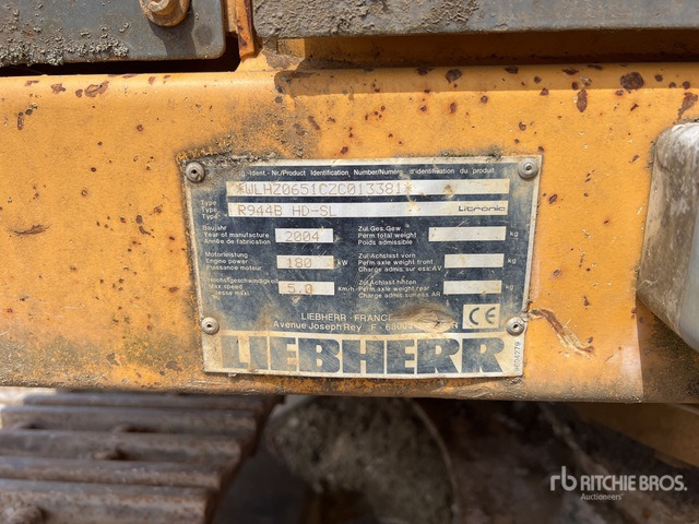 2004 Liebherr R944B HDSL Litronic Pelle Sur Chenilles Tracked Excavator - Lánctalpas kotró: 4 kép. 2004 Liebherr R944B HDSL Litronic Pelle Sur Chenilles Tracked Excavator - Lánctalpas kotró: 4 kép.