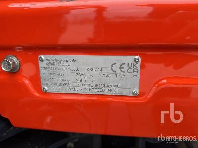 KUBOTA KX027-4 Mini Pelle - Minikotró: 5 kép. KUBOTA KX027-4 Mini Pelle - Minikotró: 5 kép.