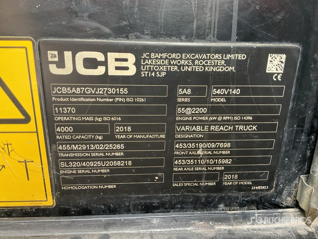 2018 JCB 540-140 Telehandler - Teleszkópos rakodó: 2 kép. 2018 JCB 540-140 Telehandler - Teleszkópos rakodó: 2 kép.