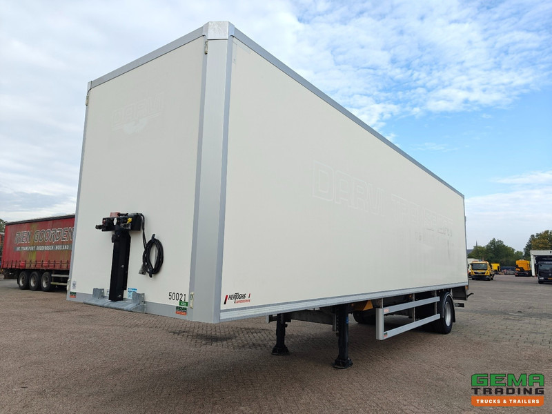 Hertoghs LPRS9 1-As SAF - CITY - StuurAs - Gesloten opbouw 10.6m + Laadklep 2000KG - Gegalvaniseerd - 10/2026 APK - Félpótkocsi dobozos: 2 kép. Hertoghs LPRS9 1-As SAF - CITY - StuurAs - Gesloten opbouw 10.6m + Laadklep 2000KG - Gegalvaniseerd - 10/2026 APK - Félpótkocsi dobozos: 2 kép.