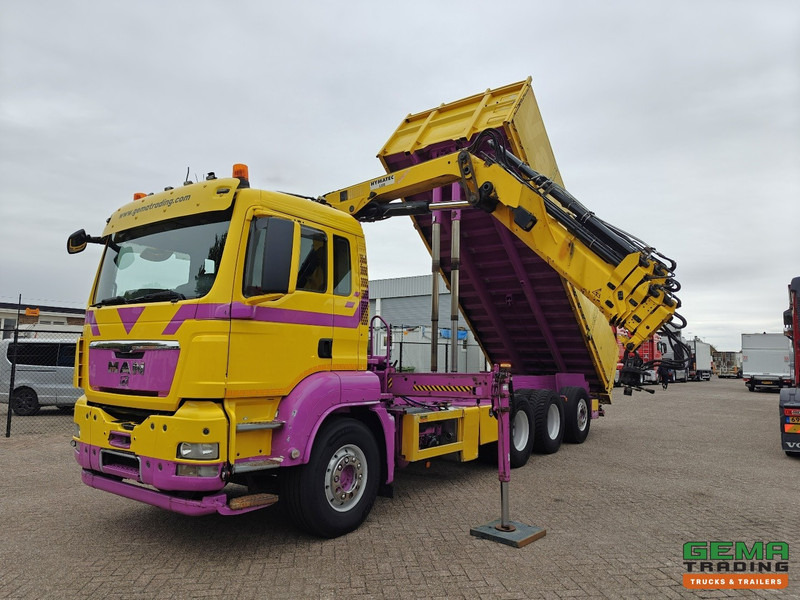 MAN TGS 35.440 8x4/4 Dagcabine Euro5 - Hymatec Kipper + Hiab 166 ES-4 Pro - Alcoa - 02/2026 APK - Billenőplatós teherautó, Darus autó: 1 kép. MAN TGS 35.440 8x4/4 Dagcabine Euro5 - Hymatec Kipper + Hiab 166 ES-4 Pro - Alcoa - 02/2026 APK - Billenőplatós teherautó, Darus autó: 1 kép.