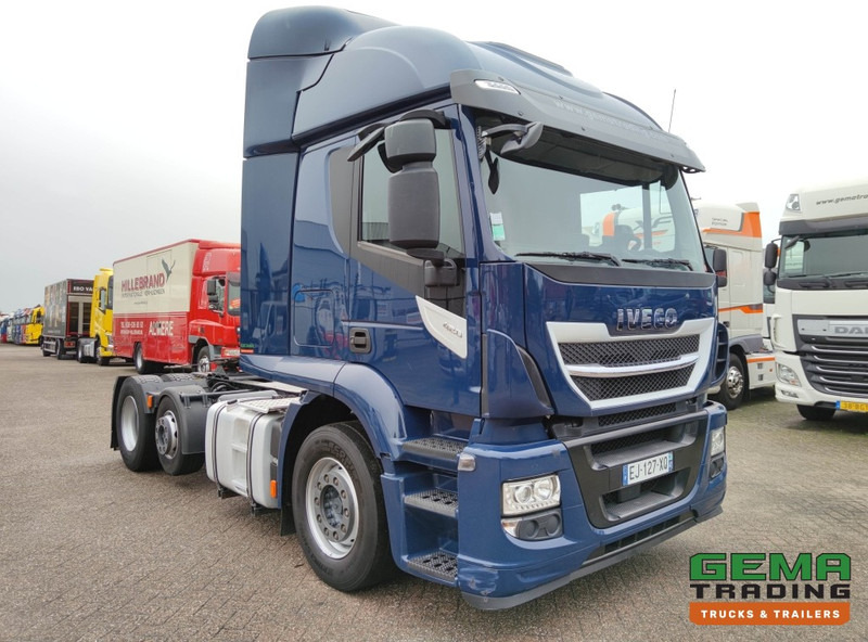 Iveco Stralis 420 Hi-Way 6x2 Euro6 Top! (T1288) - Nyergesvontató: 2 kép. Iveco Stralis 420 Hi-Way 6x2 Euro6 Top! (T1288) - Nyergesvontató: 2 kép.