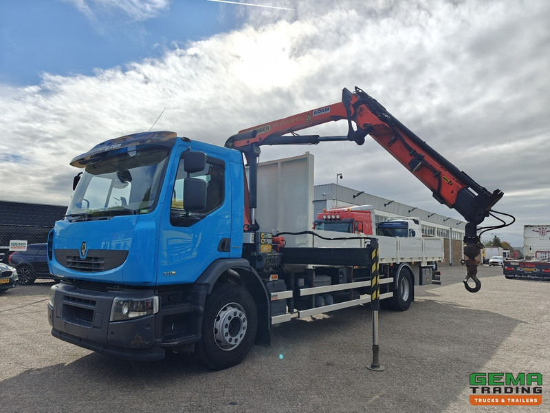 Renault Premium Lander 340 4x2 Dagcab Euro5 - Retarder - Open Laadbak 7.8M + Palfinger PK12002-EH - RadioGrafisch - Platós teherautó, Darus autó: 1 kép. Renault Premium Lander 340 4x2 Dagcab Euro5 - Retarder - Open Laadbak 7.8M + Palfinger PK12002-EH - RadioGrafisch - Platós teherautó, Darus autó: 1 kép.
