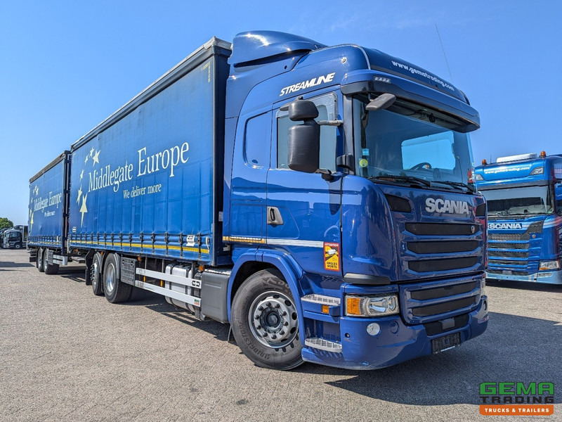 Scania G410 6x2/4 Streamline Euro6 - Retarder + Van Hool 2-Assige Aanhanger - SchuifzeilenCombi - SmartTachoV2 - Dobozos felépítményű teherautó: 2 kép. Scania G410 6x2/4 Streamline Euro6 - Retarder + Van Hool 2-Assige Aanhanger - SchuifzeilenCombi - SmartTachoV2 - Dobozos felépítményű teherautó: 2 kép.