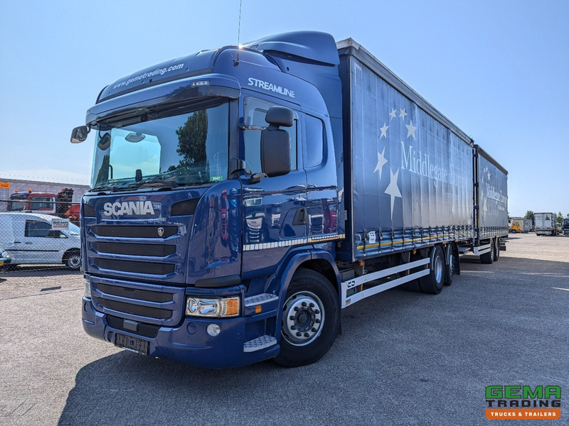 Scania G410 6x2/4 Streamline Euro6 - Retarder + Van Hool 2-Assige Aanhanger - SchuifzeilenCombi - SmartTachoV2 - Dobozos felépítményű teherautó: 1 kép. Scania G410 6x2/4 Streamline Euro6 - Retarder + Van Hool 2-Assige Aanhanger - SchuifzeilenCombi - SmartTachoV2 - Dobozos felépítményű teherautó: 1 kép.