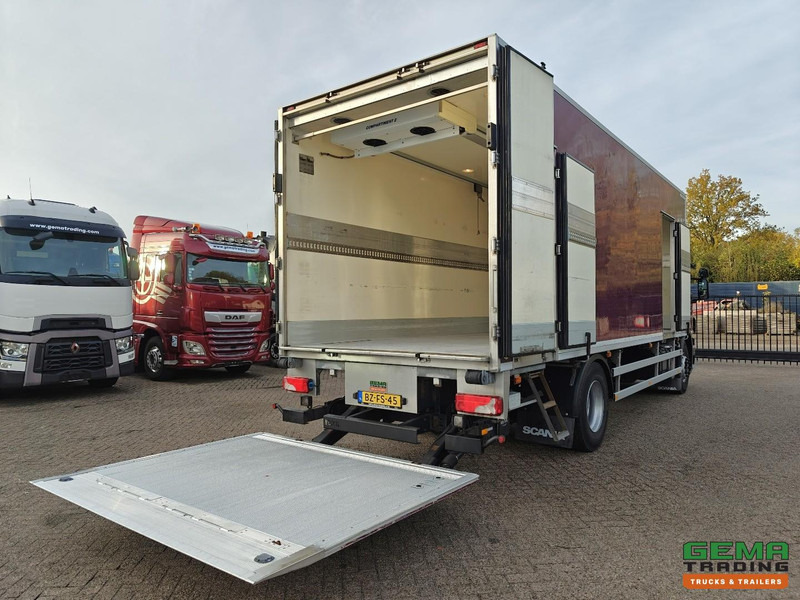 Scania P230 4x2 Dagcab Euro5 - Koel-VriesBak 7.5m + Carrier Supra 950MT + Laadklep 2000kg - Hűtős teherautó: 2 kép. Scania P230 4x2 Dagcab Euro5 - Koel-VriesBak 7.5m + Carrier Supra 950MT + Laadklep 2000kg - Hűtős teherautó: 2 kép.