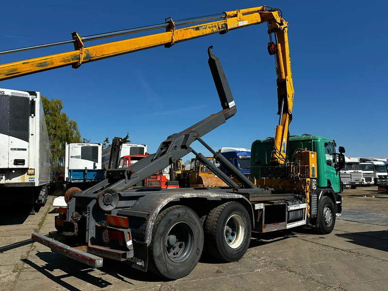 Scania P114-380 6X2 Ampirol + Heila 13000 5T Crane Manual Gear - Cserefelépítményes teherautó: 5 kép. Scania P114-380 6X2 Ampirol + Heila 13000 5T Crane Manual Gear - Cserefelépítményes teherautó: 5 kép.