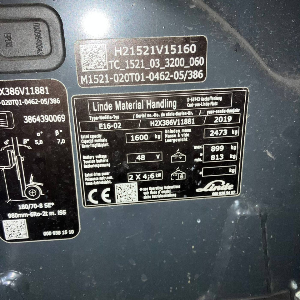 Linde E16 (386-02) EVO - Elektromos targonca: 4 kép. Linde E16 (386-02) EVO - Elektromos targonca: 4 kép.