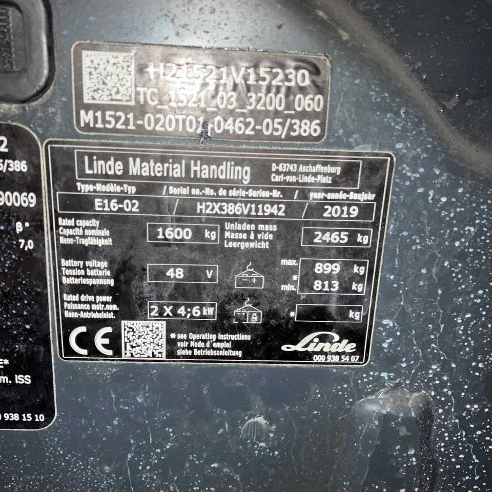 Linde E16 (386-02) EVO - Elektromos targonca: 4 kép. Linde E16 (386-02) EVO - Elektromos targonca: 4 kép.