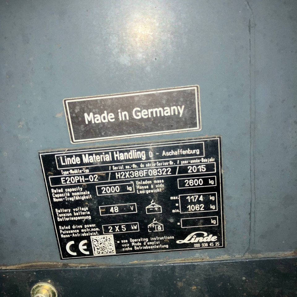 Linde E20PH (386-02) EVO - Elektromos targonca: 4 kép. Linde E20PH (386-02) EVO - Elektromos targonca: 4 kép.