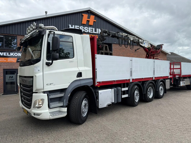 DAF CF 480 8X2 KENNIS K16R3 Kraan Combi 234.610KM + PACTON - Platós teherautó, Darus autó: 2 kép. DAF CF 480 8X2 KENNIS K16R3 Kraan Combi 234.610KM + PACTON - Platós teherautó, Darus autó: 2 kép.