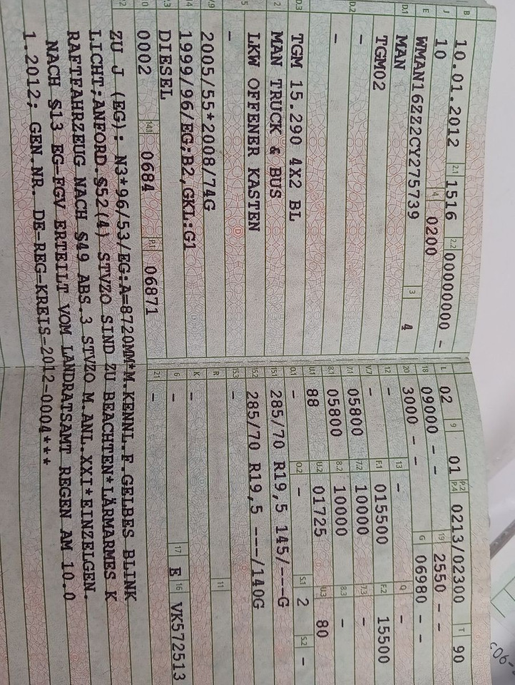 Platós teherautó MAN TGM 15:290 4x2BL 8,5t NL 7m Klima 50erAHK Rungen: 27 kép.