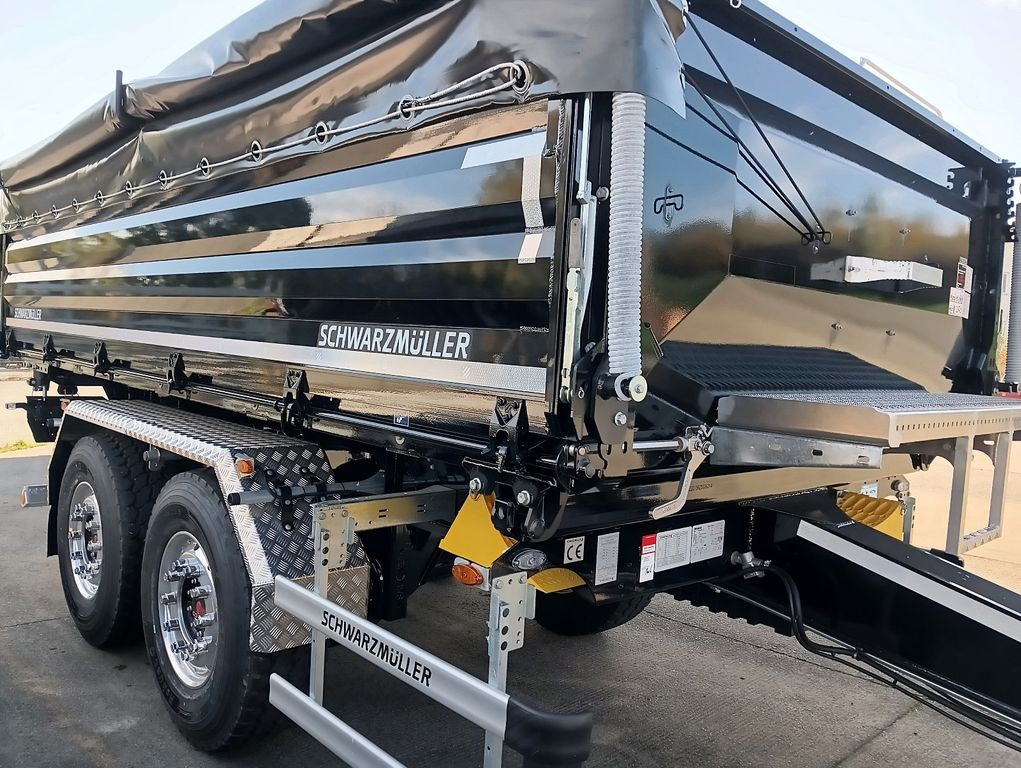 Schwarzmüller 2-A Tandem 3-Seitenkipper VollausstattungAlufelg - Pótkocsi billenőplatós: 3 kép. Schwarzmüller 2-A Tandem 3-Seitenkipper VollausstattungAlufelg - Pótkocsi billenőplatós: 3 kép.