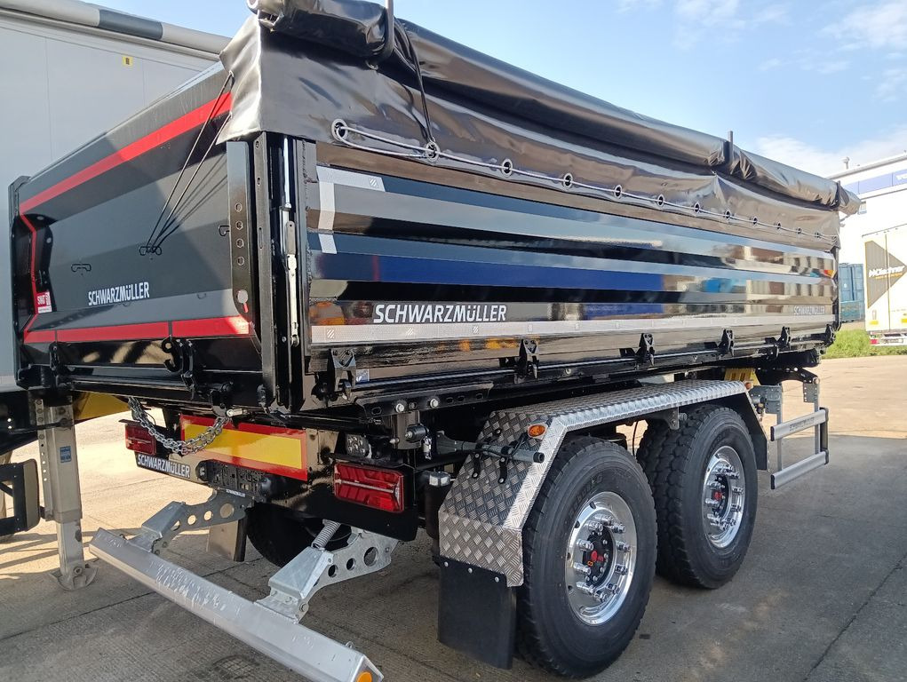 Schwarzmüller 2-A Tandem 3-Seitenkipper VollausstattungAlufelg - Pótkocsi billenőplatós: 3 kép. Schwarzmüller 2-A Tandem 3-Seitenkipper VollausstattungAlufelg - Pótkocsi billenőplatós: 3 kép.