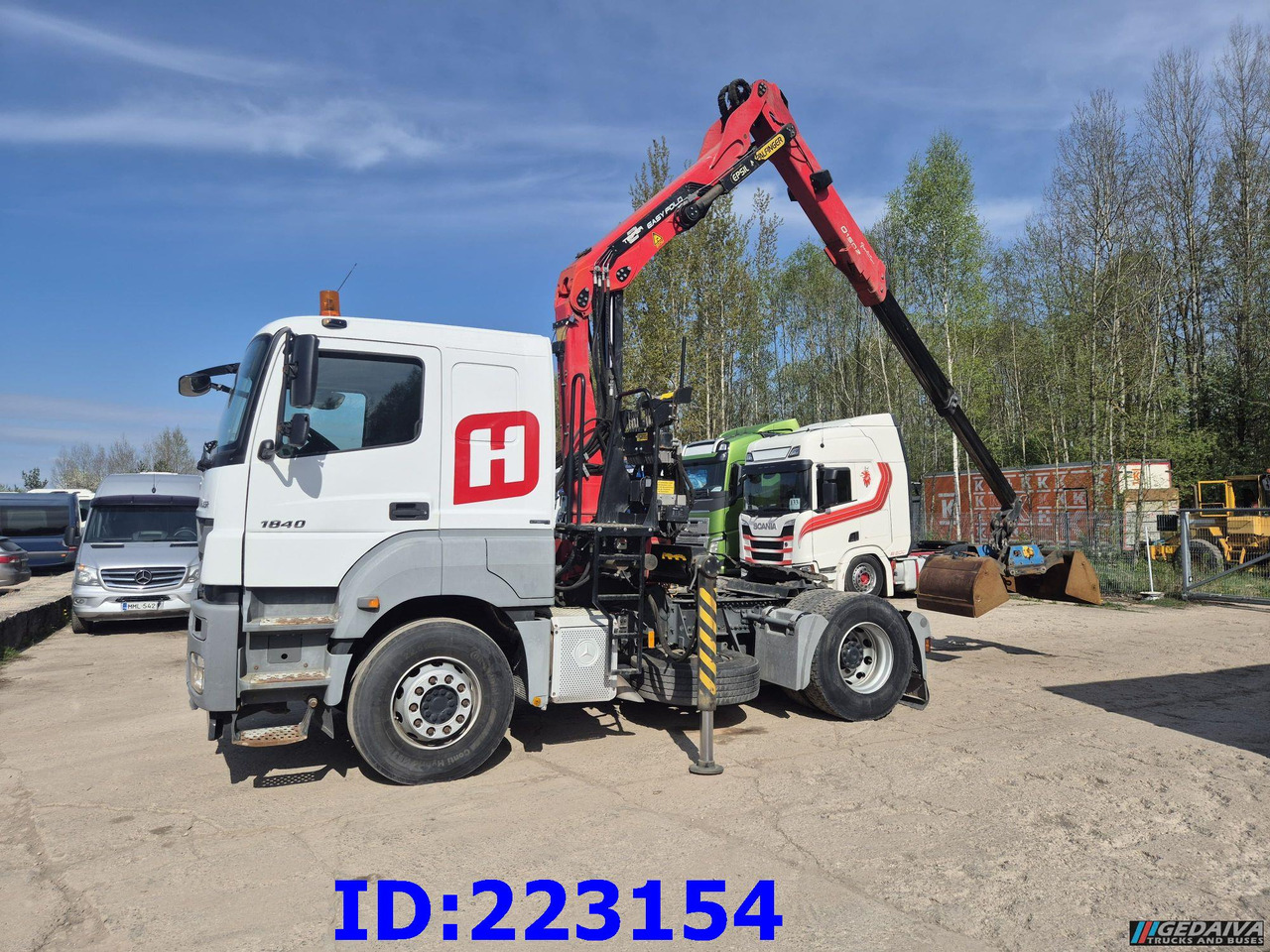 MERCEDES-BENZ Axor 1840 + Crane Epsilon Palfinger PZR601GA - Nyergesvontató: 1 kép. MERCEDES-BENZ Axor 1840 + Crane Epsilon Palfinger PZR601GA - Nyergesvontató: 1 kép.