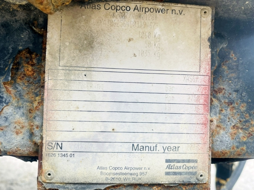 Atlas Copco XAS 67DDG (4069) - Légkompresszor: 3 kép. Atlas Copco XAS 67DDG (4069) - Légkompresszor: 3 kép.