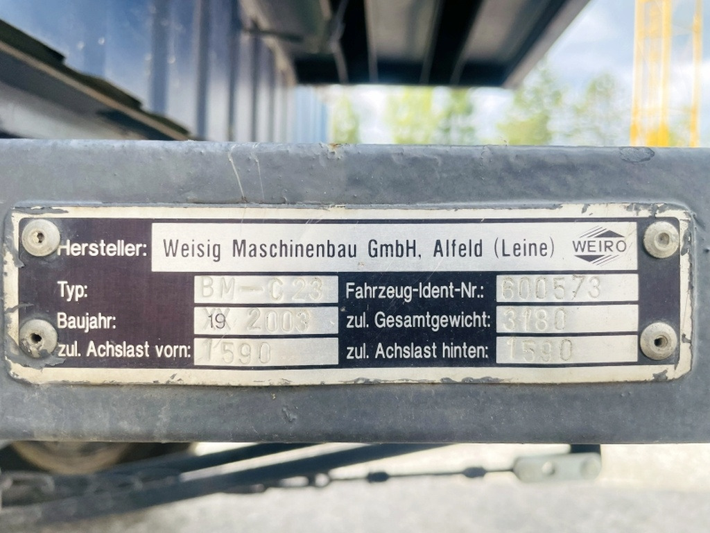 Diverses WEIRO BM-C23 BAUWAGEN (4070) - Konténerház, Pótkocsi: 3 kép. Diverses WEIRO BM-C23 BAUWAGEN (4070) - Konténerház, Pótkocsi: 3 kép.