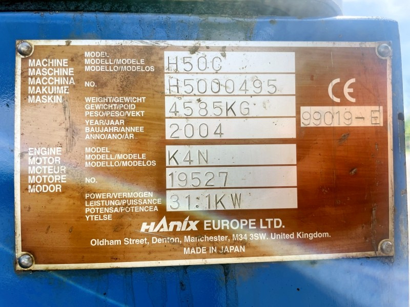 Hanix H50C (3779) - Minikotró: 4 kép. Hanix H50C (3779) - Minikotró: 4 kép.