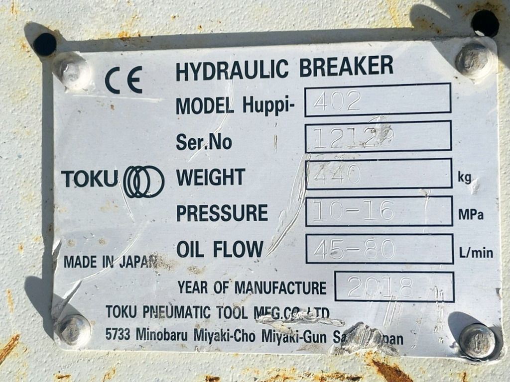 Huppi 402 (4063) - Hidraulikus törőfej: 3 kép. Huppi 402 (4063) - Hidraulikus törőfej: 3 kép.