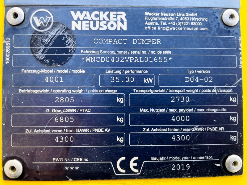 Neuson 4001 (3896) - Minidömper: 3 kép. Neuson 4001 (3896) - Minidömper: 3 kép.