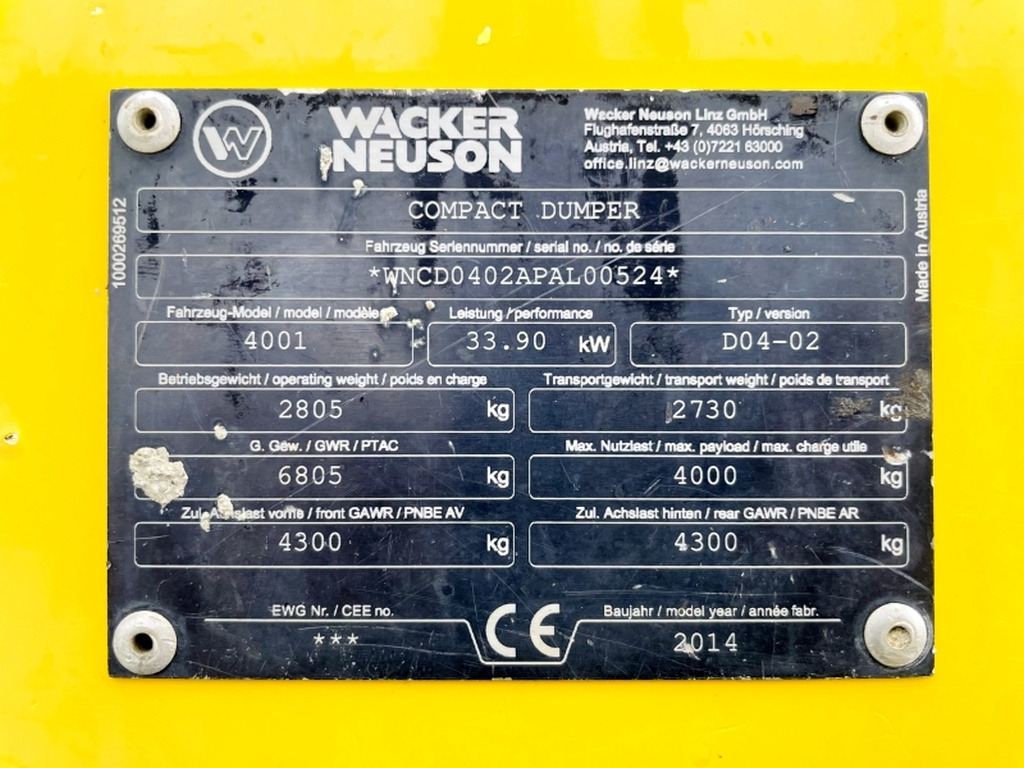 Neuson 4001 (4030) - Minidömper: 3 kép. Neuson 4001 (4030) - Minidömper: 3 kép.
