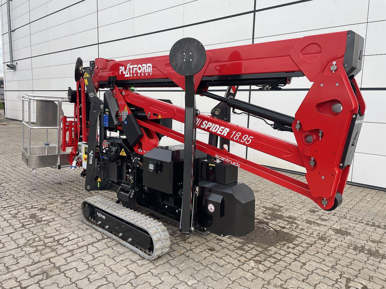 Platform Basket Spider 18.95 E - Lithium - Gumilánctalpas személyemelő: 2 kép. Platform Basket Spider 18.95 E - Lithium - Gumilánctalpas személyemelő: 2 kép.