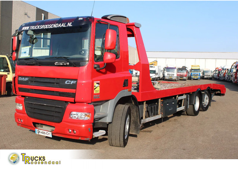 DAF CF 85.410 + EURO 5 + EXTENDABLE PLATFORM HYDROLIC + 6X2 + 3X IN STOCK / WINCH - Autószállító teherautó: 1 kép. DAF CF 85.410 + EURO 5 + EXTENDABLE PLATFORM HYDROLIC + 6X2 + 3X IN STOCK / WINCH - Autószállító teherautó: 1 kép.