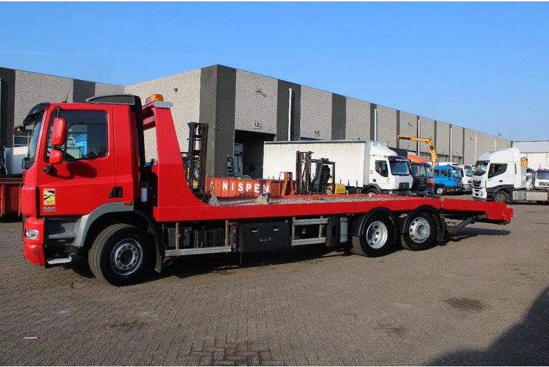 DAF CF 85.410 + EURO 5 + EXTENDABLE PLATFORM HYDROLIC + 6X2 + 3X IN STOCK / WINCH - Autószállító teherautó: 2 kép. DAF CF 85.410 + EURO 5 + EXTENDABLE PLATFORM HYDROLIC + 6X2 + 3X IN STOCK / WINCH - Autószállító teherautó: 2 kép.