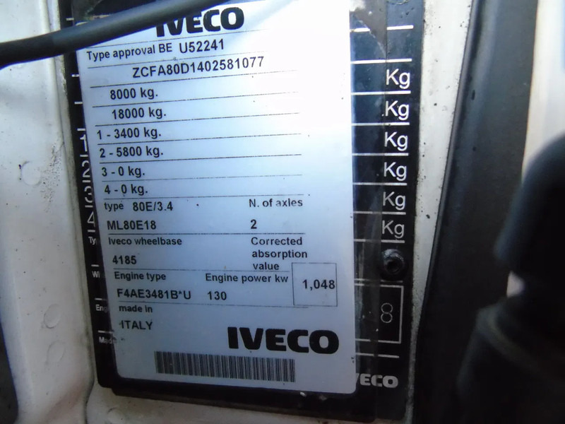 Dobozos felépítményű teherautó Iveco Eurocargo 80E18 + 3 SEATS: 10 kép. Dobozos felépítményű teherautó Iveco Eurocargo 80E18 + 3 SEATS: 10 kép.