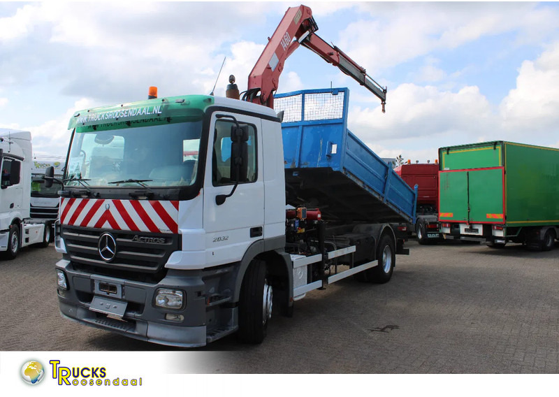 Mercedes-Benz Actros 2032 + HMF 1460 + Tipper + Steel Steel - Billenőplatós teherautó: 1 kép. Mercedes-Benz Actros 2032 + HMF 1460 + Tipper + Steel Steel - Billenőplatós teherautó: 1 kép.