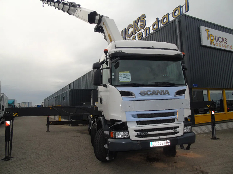 Scania R 500 + PALFINGER 88002-EH + 8x EXT + 8X4 + EURO 5 + MANUAL - Darus autó: 2 kép. Scania R 500 + PALFINGER 88002-EH + 8x EXT + 8X4 + EURO 5 + MANUAL - Darus autó: 2 kép.