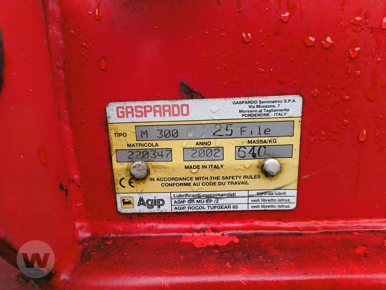 Gaspardo M 300 - Szemenkénti vetőgép: 5 kép. Gaspardo M 300 - Szemenkénti vetőgép: 5 kép.