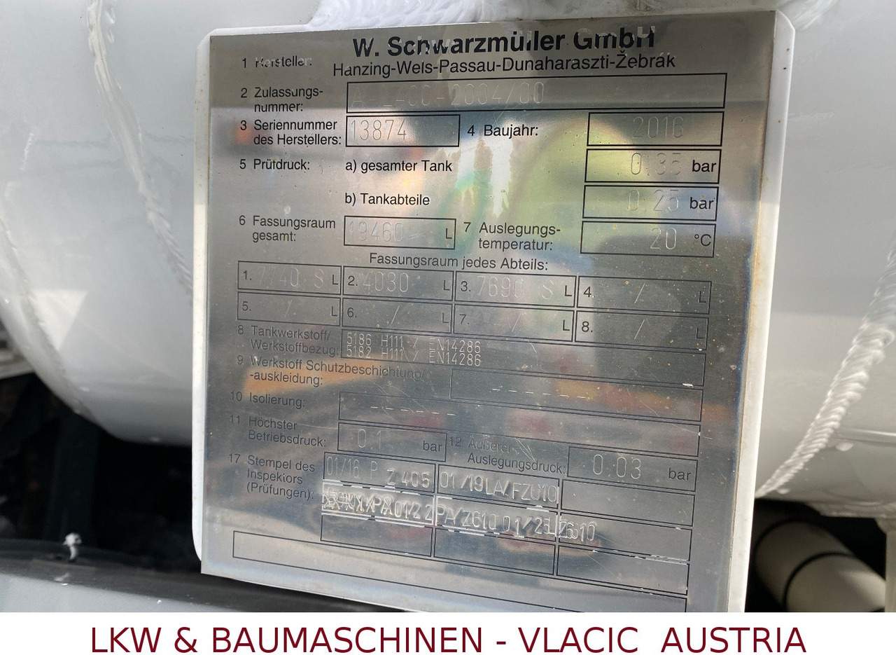Tartályos teherautó Iveco Stralis 460 Benz/Diesel Schwarzmüller-Kompletzug: 10 kép.
