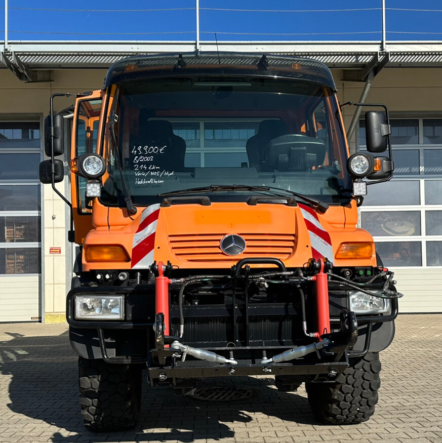 Billenőplatós teherautó Unimog 400 - U400 405 02734 mit Heckkraftheber Mer: 8 kép.