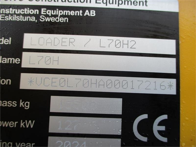 Volvo L 70 H H2 BEMÆRK MED GARANTI FRA VOLVO FREM TIL DE - Gumikerekes homlokrakodó: 2 kép. Volvo L 70 H H2 BEMÆRK MED GARANTI FRA VOLVO FREM TIL DE - Gumikerekes homlokrakodó: 2 kép.